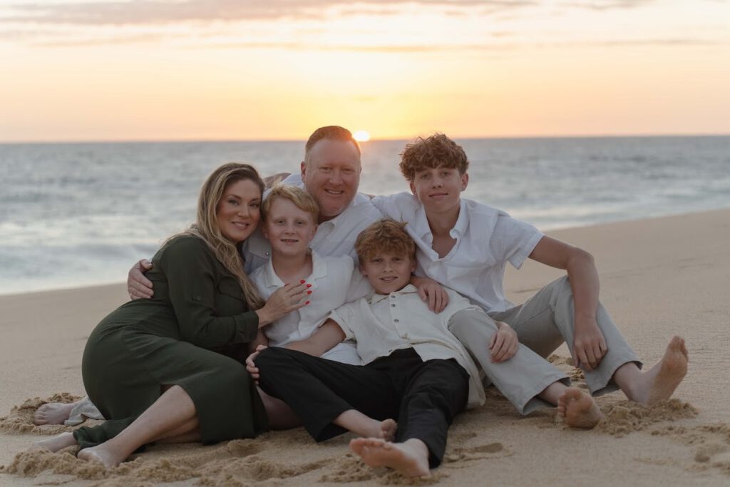 Family portrait at Nobu